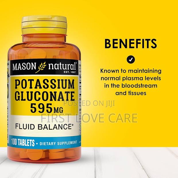 Mason Natural Potassium Gluconate 595mg