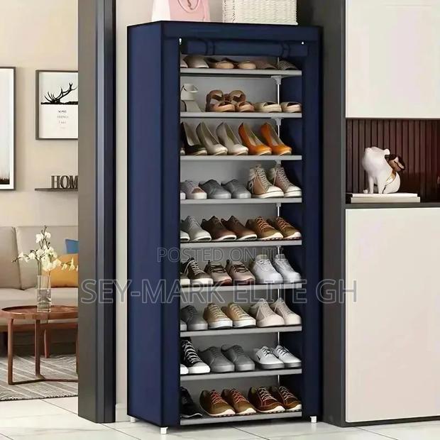 9 Tier Shoe Rack Covered · Photo 3