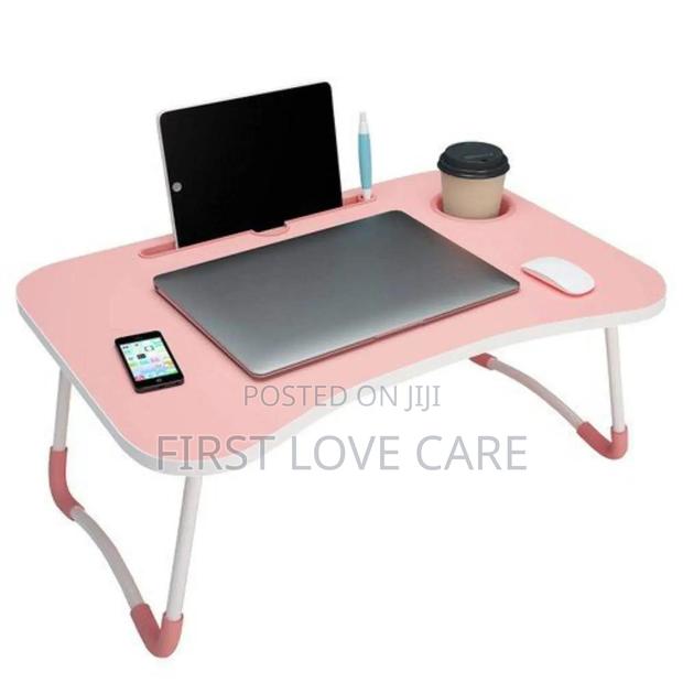 Laptop Table Pink And Black With Lamp, Mini Fan And Mini Power Bank photo 4