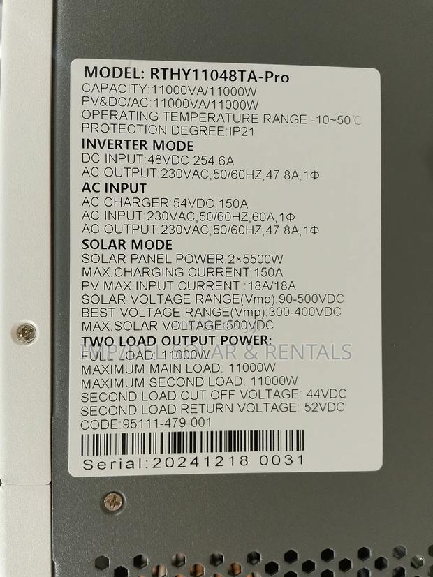 11.0kw 48v Solar Inverter Mega Efficiency Hybrid photo 8