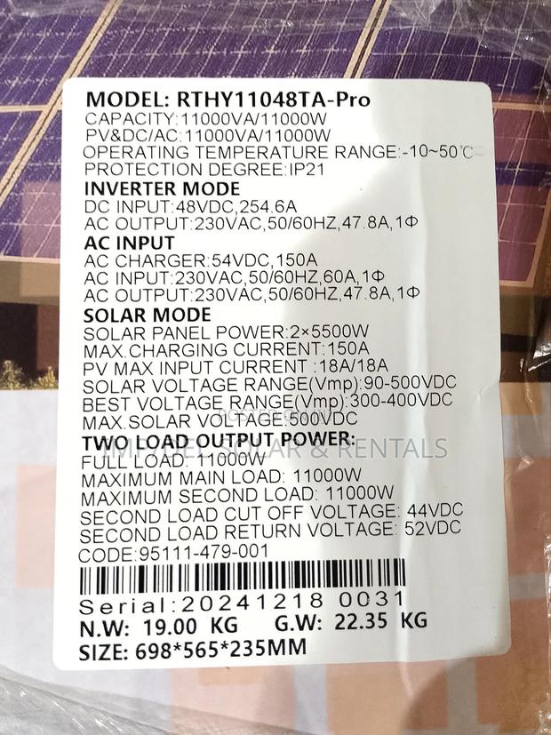11.0kw 48v Solar Inverter Mega Efficiency Hybrid photo 10