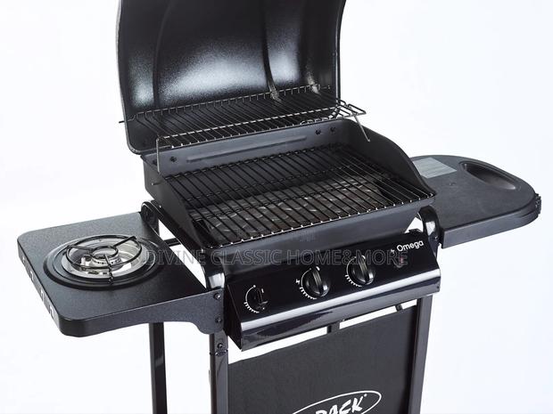 2 Burner Outback Omega 250 Gas Barbecue + Side Burner – Black