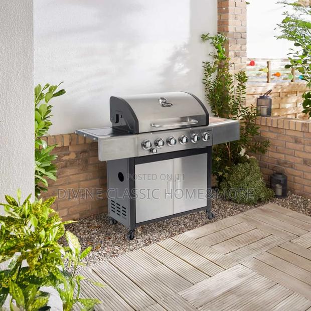 Outback Meteor 6-burner Hybrid Gas Charcoal Bbq With Multi-cook Plate photo 5
