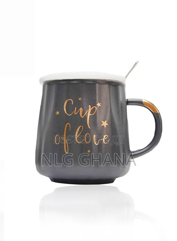 450ml Ceramic Coffee Mug With Ceramic Lid Spoon. Ghx1571 photo 3