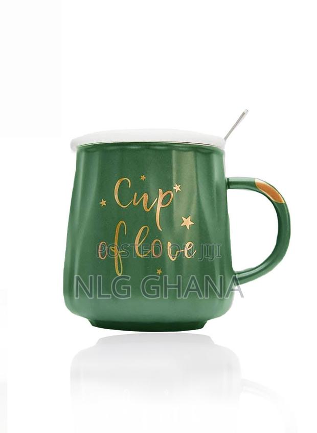 450ml Ceramic Coffee Mug With Ceramic Lid Spoon. Ghx1571 photo 4