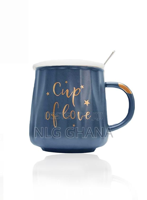 450ml Ceramic Coffee Mug With Ceramic Lid Spoon. Ghx1571 photo 5