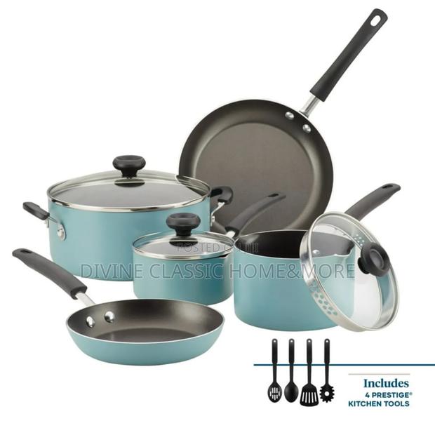 Farberware Easy Clean 12 PCS Nonstick Cookware Set With Cooking Tools