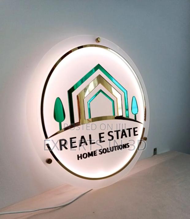 Indoor Signage 3d and 2d With Light