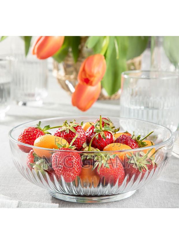 1500ml Roso Glass Salad Bowl - Transparent. Ehx1254 photo 2