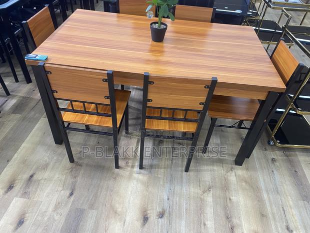 Wood Color Dining Set With 6chairs photo 4