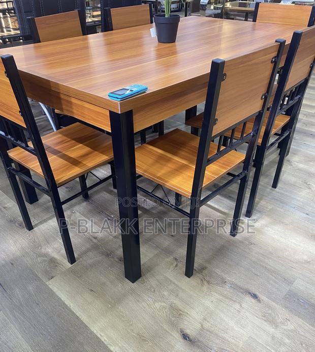 Wood Color Dining Set With 6chairs photo 2