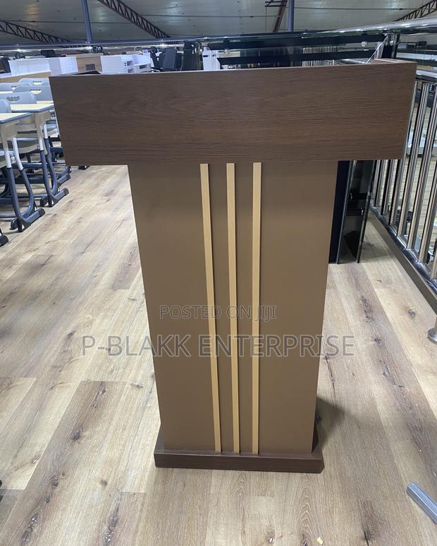 Modern Wooden Podium Stand Pulpit