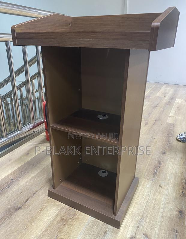 Modern Wooden Podium Stand Pulpit photo 4