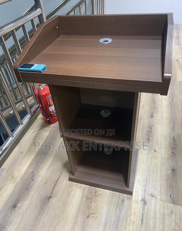 Modern Wooden Podium Stand Pulpit photo 3