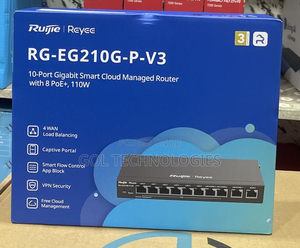 Rg-Eg210g-P-V3 10-Port Gigabit Smart Cloud Managed Router With 8 Poe+ · Photo 3