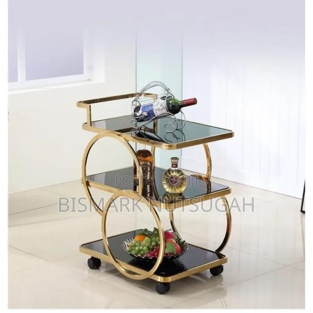 Modern 3-tier Hotel Drink Bar Cart Trolley photo 3