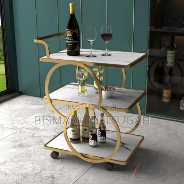Modern 3-tier Hotel Drink Bar Cart Trolley photo 4