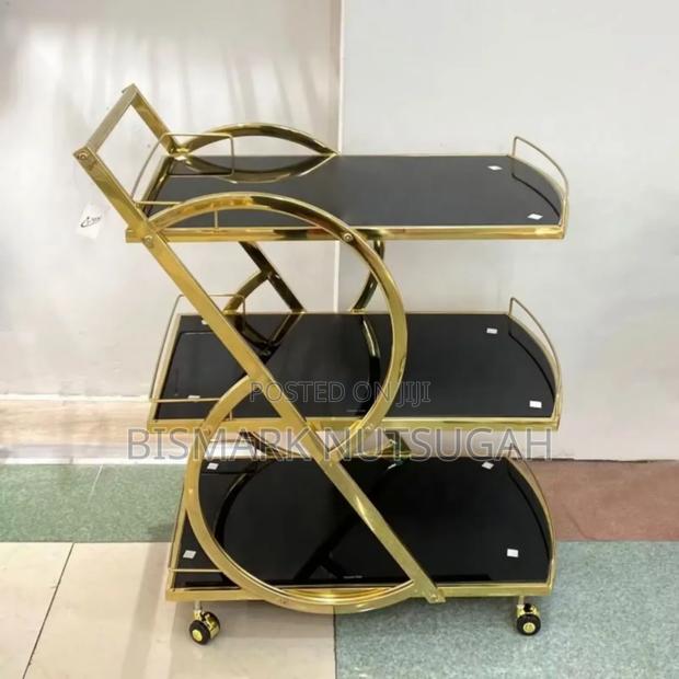 Modern 3-tier Hotel Drink Bar Cart Trolley photo 6