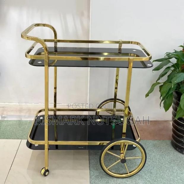 Modern 3-tier Hotel Drink Bar Cart Trolley photo 7