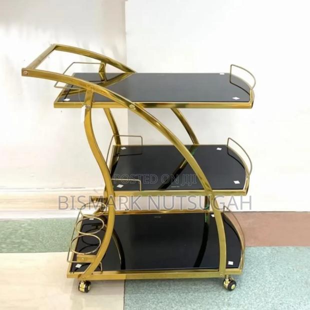 Modern 3-tier Hotel Drink Bar Cart Trolley photo 8