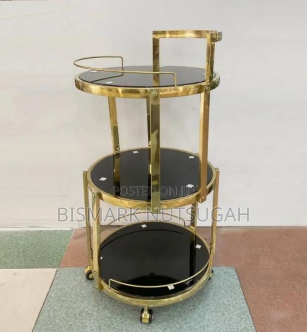 Modern 3-tier Hotel Drink Bar Cart Trolley photo 10