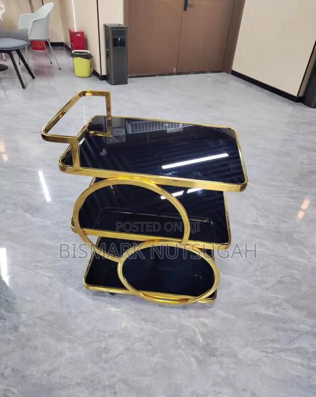 Modern 3-tier Hotel Drink Bar Cart Trolley photo 12