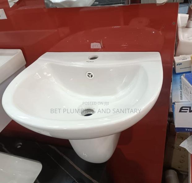Wall Hung Wash Hand Basin_basin and Short Stand or Pedestal · Photo 2