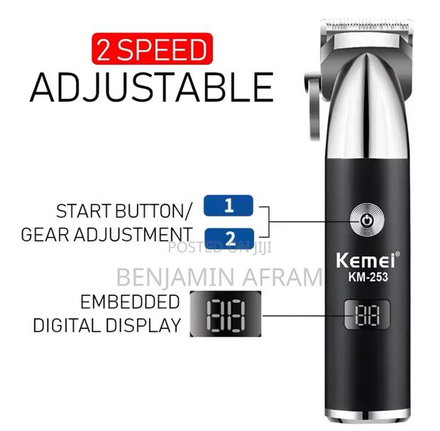 Double Speed Rechargeable Hair Clippers Km-235 photo 5
