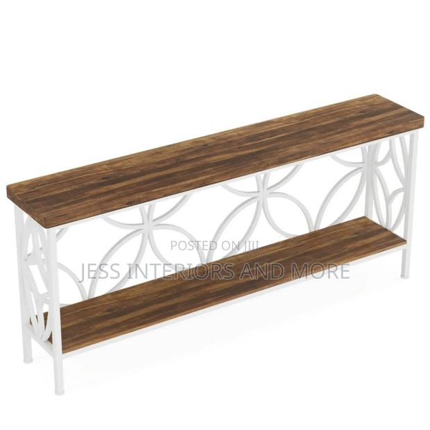Console Table ( Walnut/White) photo 4
