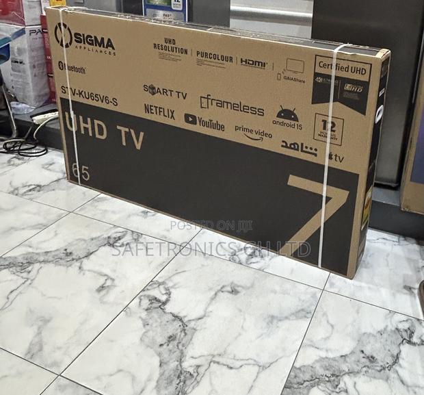 New Android Led Smart 65 Inch Sigma Ultra Sig-Ku65v6-S Tv · Photo 4