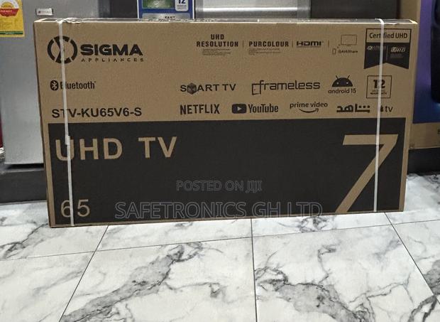 New Android Led Smart 65 Inch Sigma Ultra Sig-Ku65v6-S Tv · Photo 3