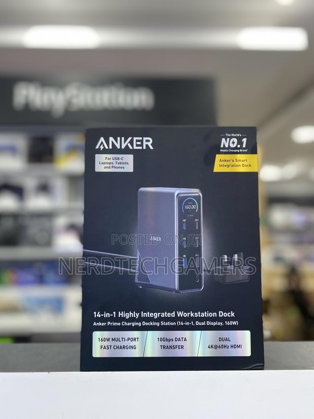 Anker Prime Charging Docking Station (14-in-1, Dual Display, 160w)