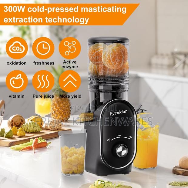 Fyenkar Cold Press Juicer, 300w, 5.3" Large Feed Chute, 1.5l