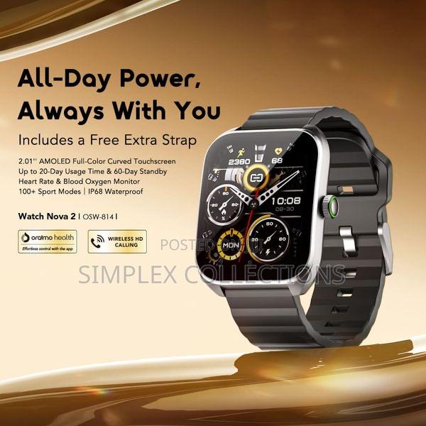 Oraimo Watch Nova 2 2.01" Amoled Ip68 Curved Touchscreen Smart Watch photo 2