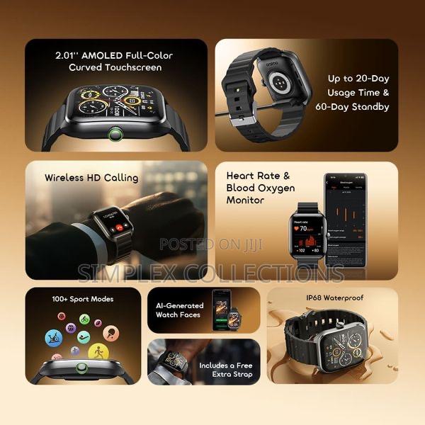 Oraimo Watch Nova 2 2.01" Amoled Ip68 Curved Touchscreen Smart Watch photo 5