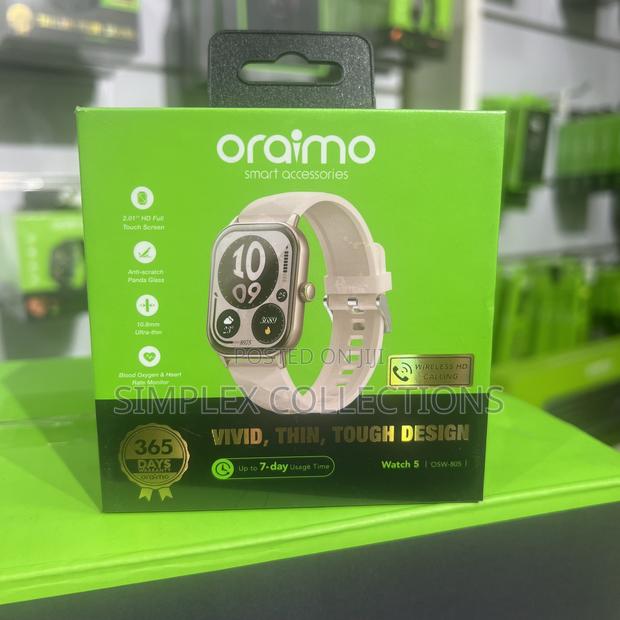 Oraimo Watch 5 2.01" Hd Panda Glass Smart Watch - Sunset Pink