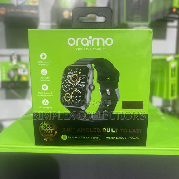 Oraimo Watch Nova 2 2.01" Amoled Ip68 Curved Touchscreen Smart Watch