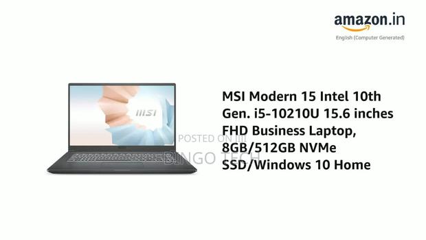 Laptop MSI 16GB Intel Core I5 SSD 512GB