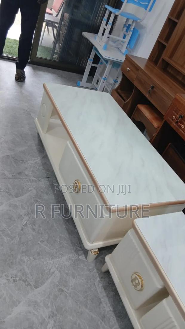 Tv Stand and Center Table Stands in Burberry Tissue Print