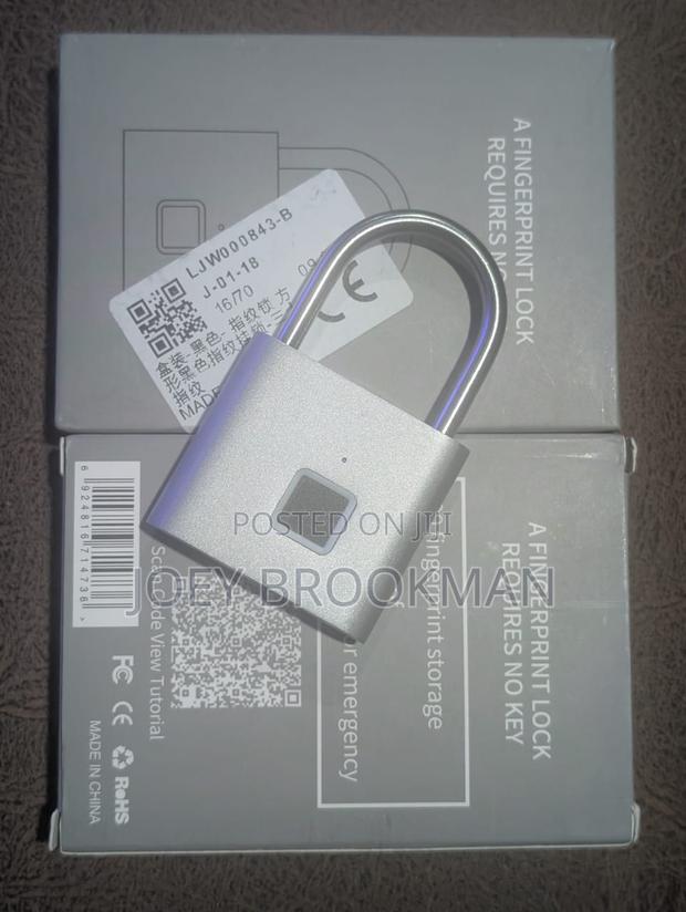 Keyless Usb Rechargeable Fingerprint Lock Smart Home Padlock