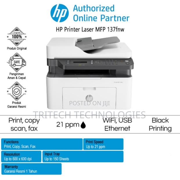 Hp Printer Laserjet MFP 137fnw 4 in 1 Printer · Photo 2