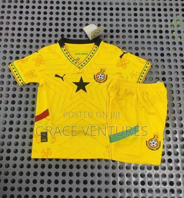 Ghana White and Yellow Jersey – Home Away Football Shirt