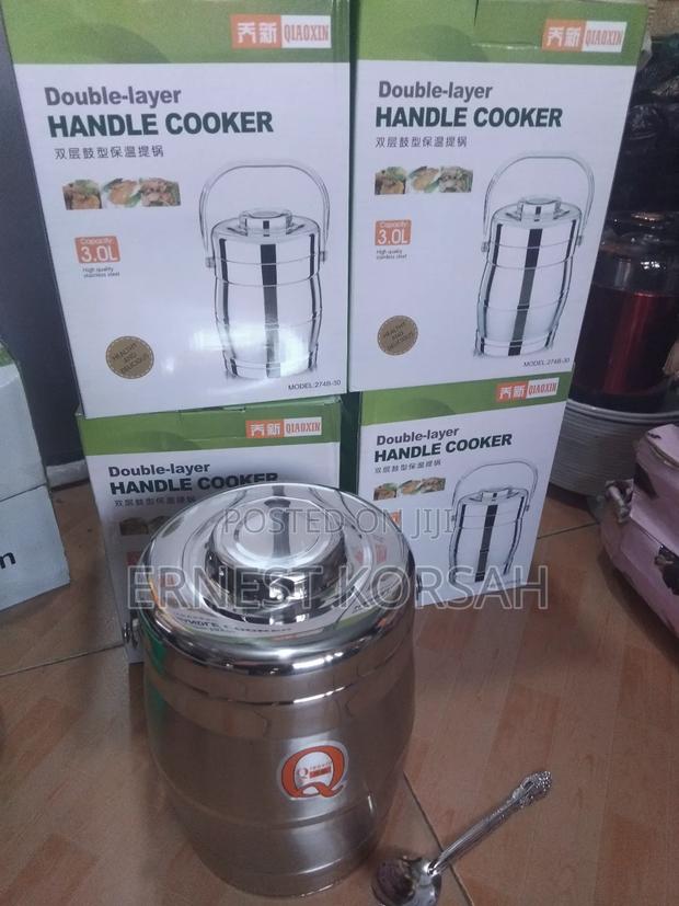 3l Stainless Steel Double Layer Handle Storage Insulator · Photo 3