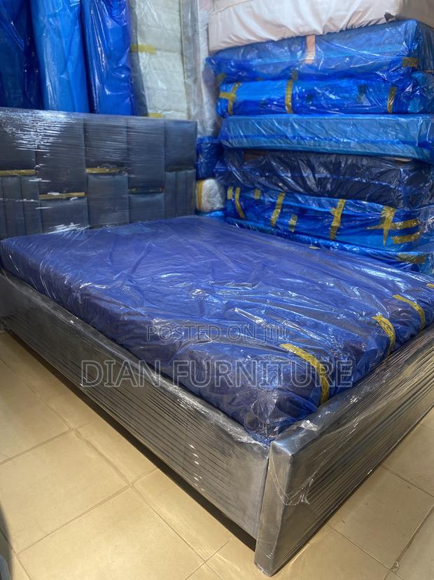 Locally Made Double Bed With Mattress Available for Pick