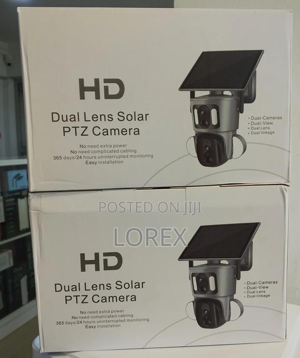 Solar 4g Camera Dual Lens PTZ (Ubox App) 2 Way Talk Ai Human Detector