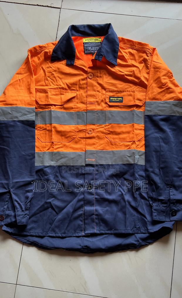 Reflective Work Shirt Orange/Navy photo 2