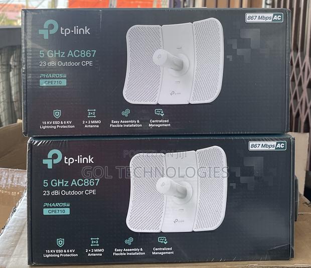 TP-Link Cpe710 | 5ghz AC 867mbps Long Range Gigabit Outdoor Cpe PTP · Photo 4