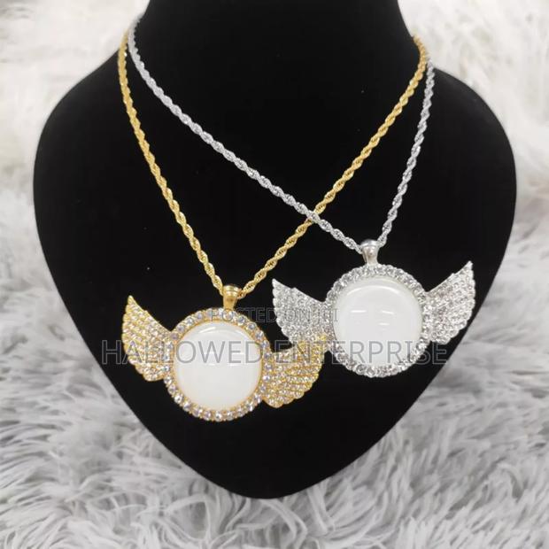 Stainless Steel Chain Sublimation Customization Wing Jewelry Necklace photo 3