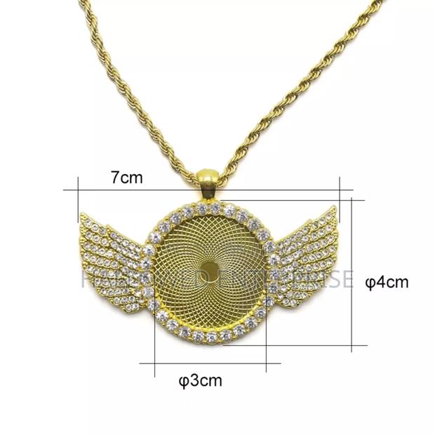 Stainless Steel Chain Sublimation Customization Wing Jewelry Necklace photo 4