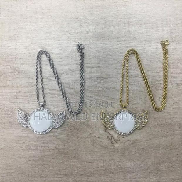 Stainless Steel Chain Sublimation Customization Wing Jewelry Necklace photo 5